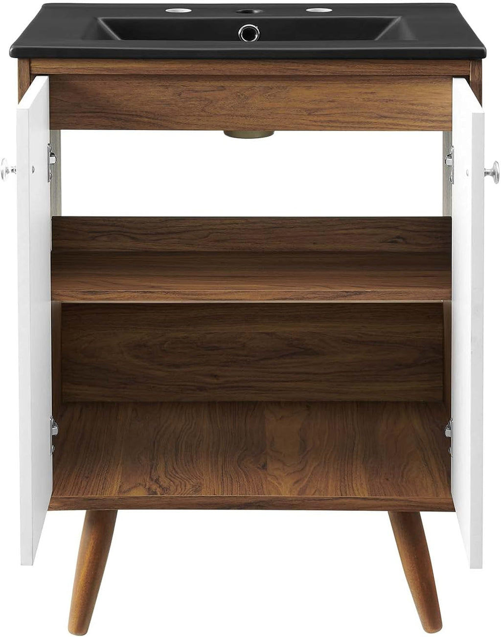 Sink Vanity Cabinet, Wood, White Black, Modern Contemporary, Hotel Bedroom Bathroom Master Suite