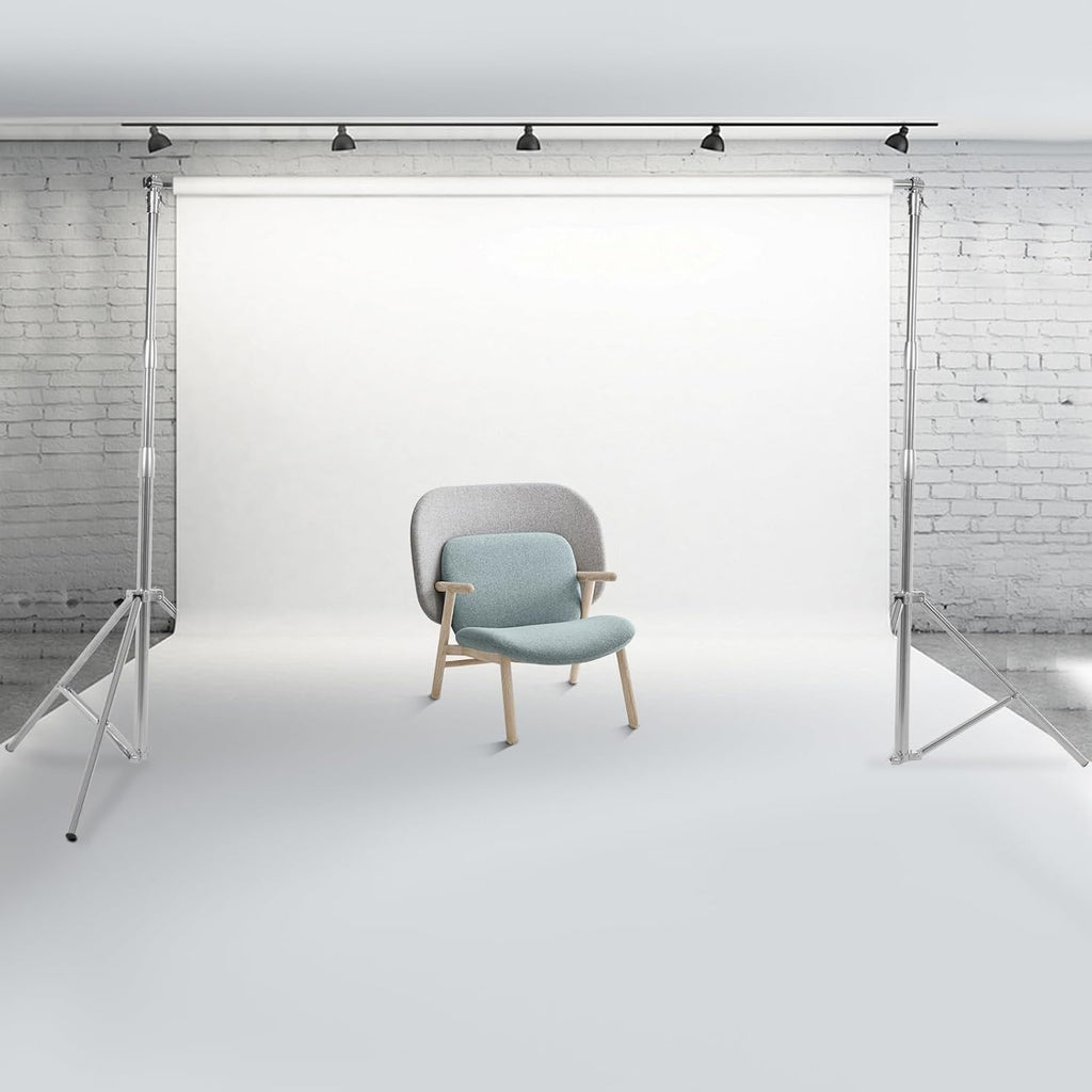 Photography Backdrop Stand 9.84x9.45ft(WxH) Photo Studio Adjustable Background Stand Support Kit with Clamps and Carry Bag for Parties,Wedding, Photography