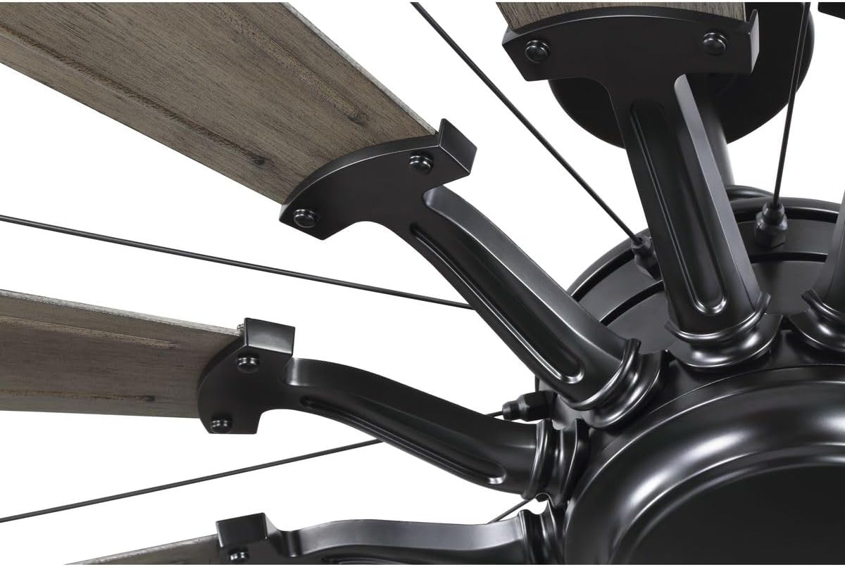 Progress Lighting P250098-31M Springer II - 12 Blade Ceiling Fan In Farmhouse Style-16.26 Inches Tall and 60 Inches Wide, Finish Color: Matte Black