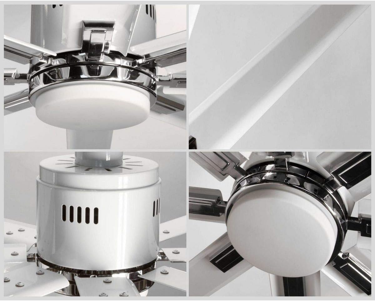 Progress Lighting P2550-3030K Vast Collection 72-in 18W LED Eight Blade Fan, White