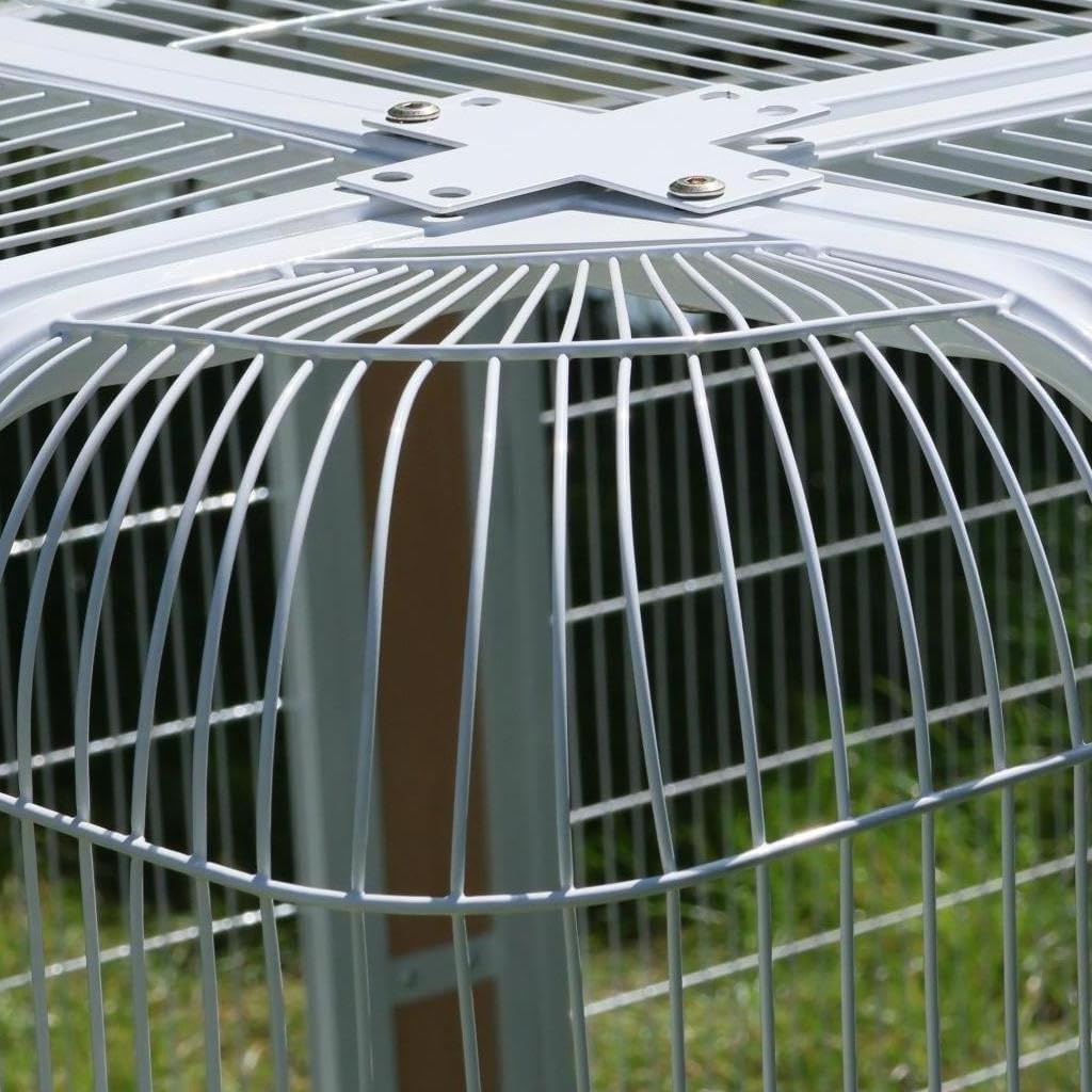 154' Heavy Duty Outdoor Walk-in Bird Cage - Carbon Crystal Board & Metal Aviary for Macaws, Budgies, Conures, Lovebirds & More - Spacious Flight Cage for Large & Small Birds