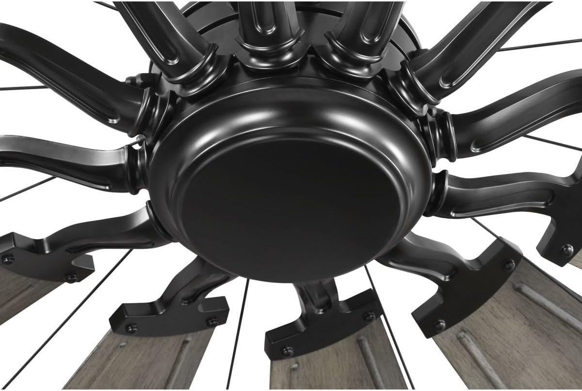 Progress Lighting P250098-31M Springer II - 12 Blade Ceiling Fan In Farmhouse Style-16.26 Inches Tall and 60 Inches Wide, Finish Color: Matte Black