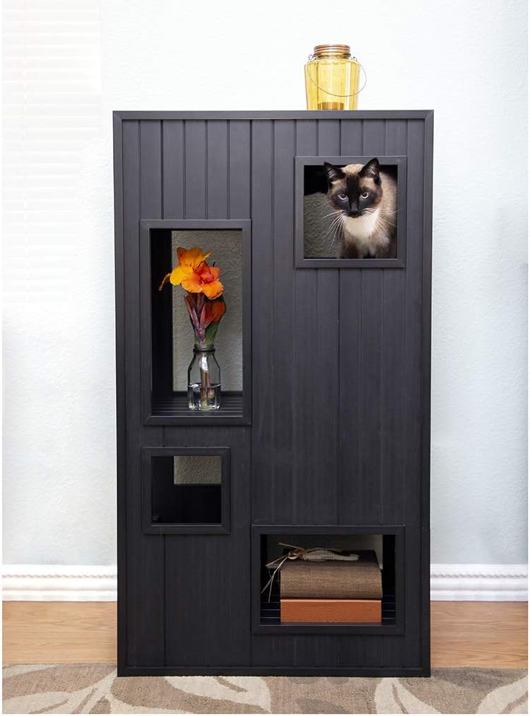 New Age Pet ECOFLEX Kitty Kase Cat Tree Play Tower, Espresso (EHKKS13-02)