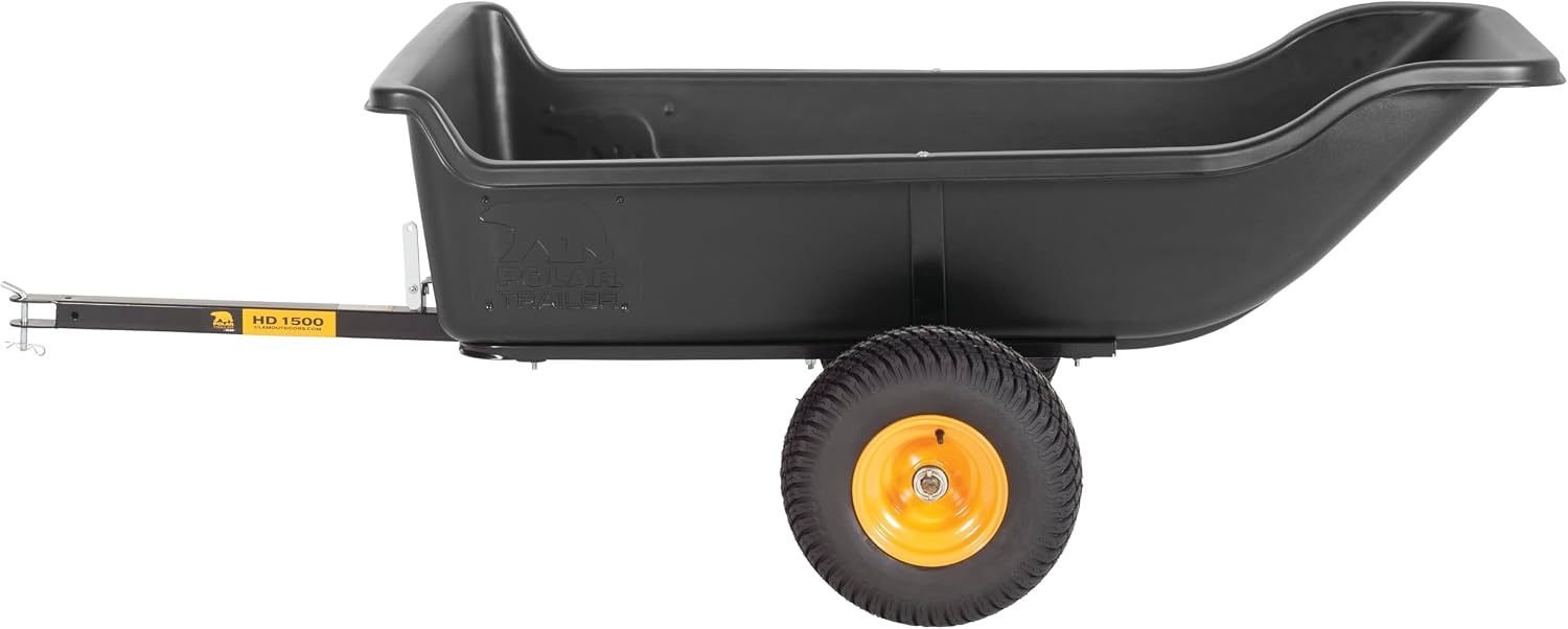 Polar Trailer 8233 HD 1500 – Heavy-Duty ATV/UTV Utility Trailer, 22 Cu. Ft, 1500 lb Capacity for Ice Fishing, Firewood & Off-Road Hauling