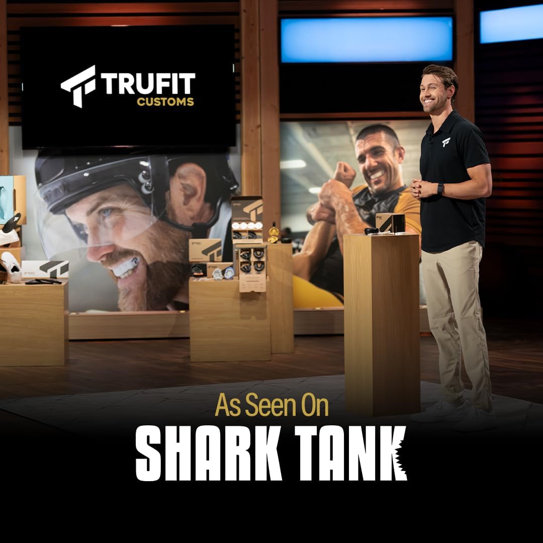 TRUFIT - Custom Sports Mouthguard, Football Mouth Guard, Custom Fit Mouth Guard, Boxing, Lacrosse, Hockey, MMA, Football, Dental Mouthpiece, Adult & Youth, Durable, BPA-Free, Slim, Comfortable Fit