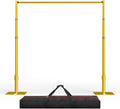 EMART Pipe and Drape Backdrop Stand Kit, 8.9ftx10ft Heavy Duty Adjustable Photo Background, Metal Frame with Flat Base for Wedding, Birthday Party, Banquet Decorations - Gold