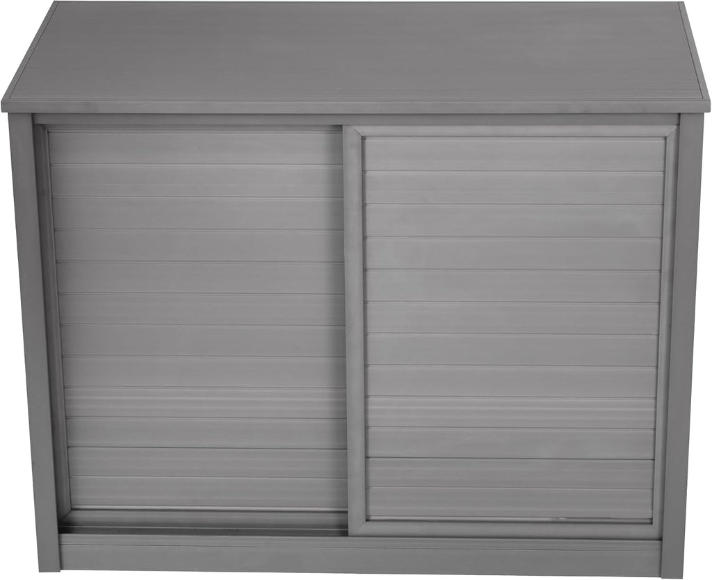 New Age Pet ECOFLEX 36' Storage Cabinet for Pets in Grey, Durable Wood Plastic Composite, Non Toxic, Easy Assembly, Ideal for Bedding, Food, Toys, Medium Mojave Reptile Habitat Compatible