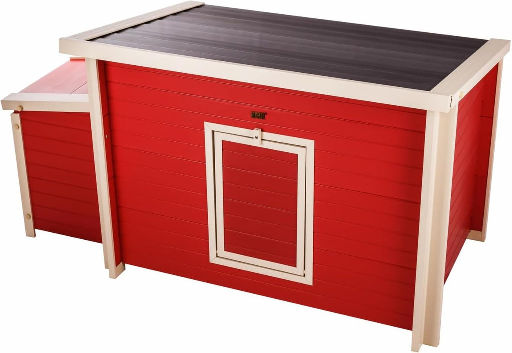 New Age Pet ECOFLEX Fontana Chicken Barn and Pen Combo - Red