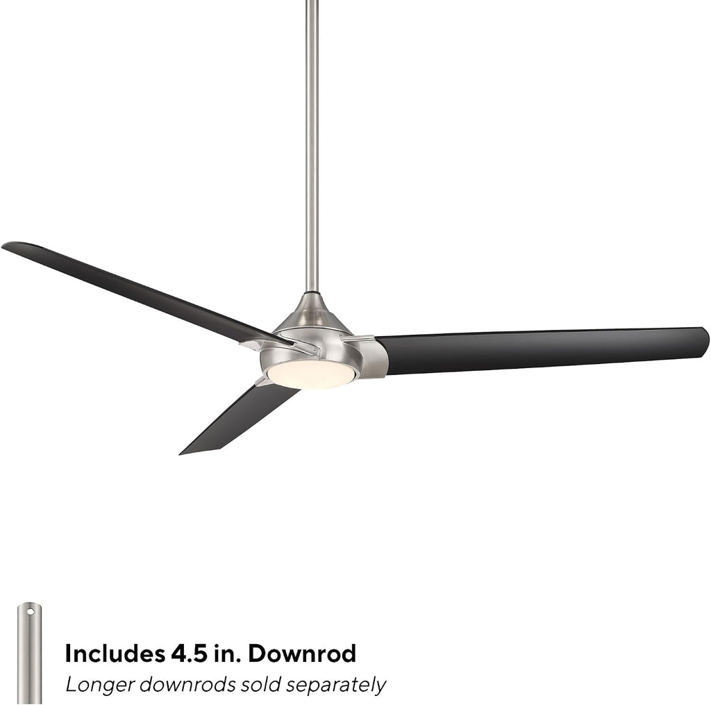 WAC Lighting F-088L-BN/MB Zelda Indoor Ceiling Fan Brushed Nickel Matte Black