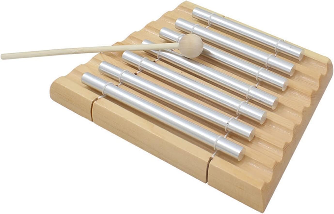 TSTS 7-Tone Chimes Meditation Chime Wind Bell Beginner Percussion Instrument with Mallet Percussion Glockenspiel Bell