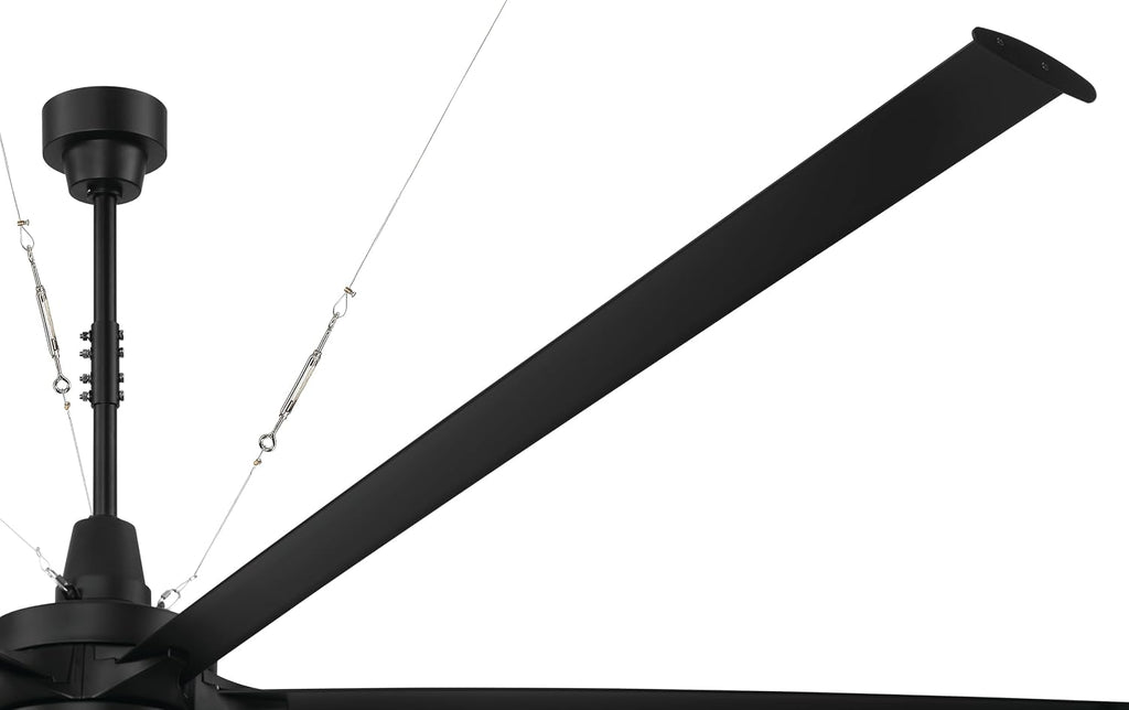 Craftmade Prost 144 in. Flat Black Finish Downrod Only (Flat Ceiling only) Indoor/Outdoor Wi-Fi enabled Smart Ceiling Fan with Optional Integrated LED Light Kit and Remote/Wall Control Included