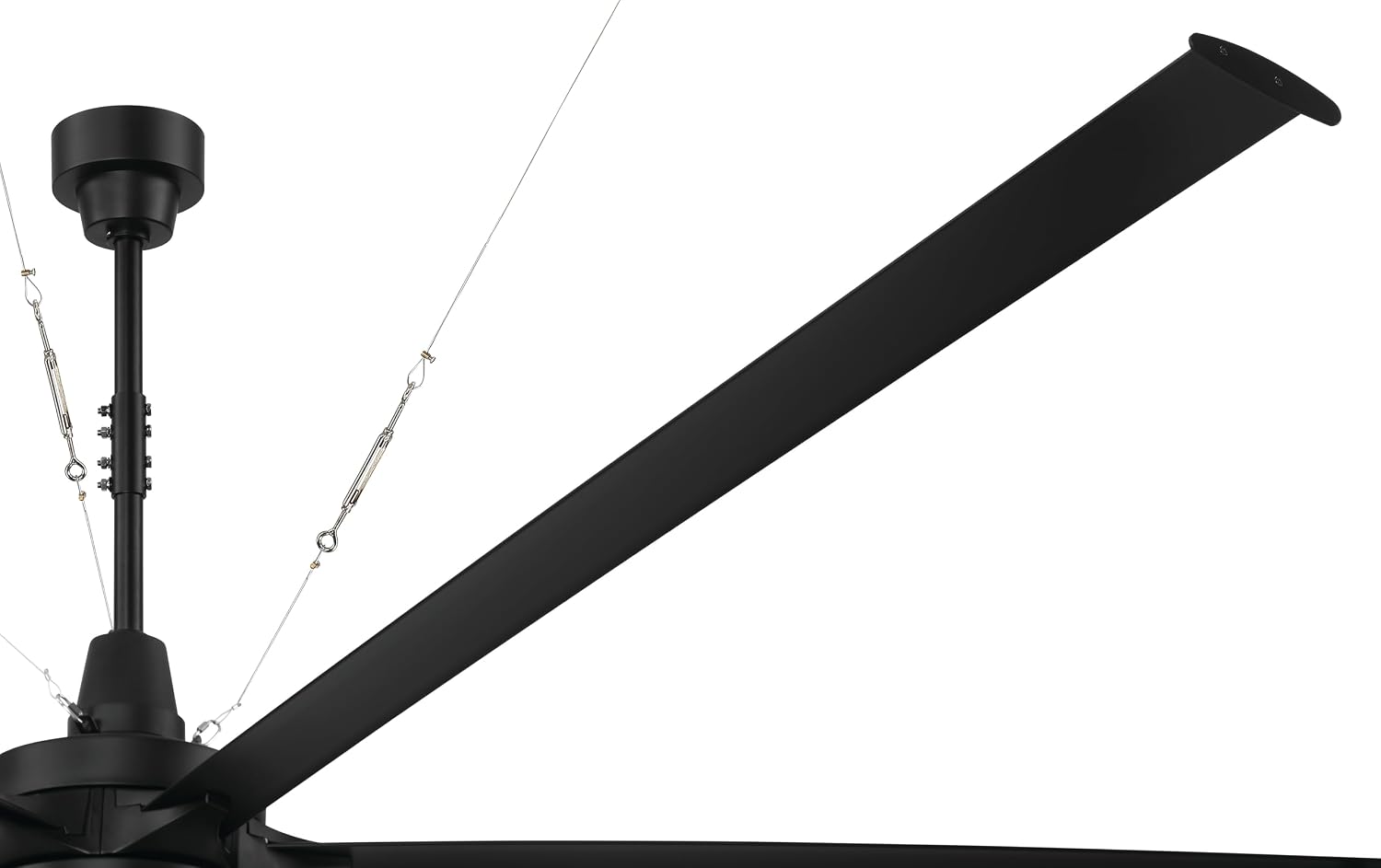 Craftmade Prost 144 in. Flat Black Finish Downrod Only (Flat Ceiling only) Indoor/Outdoor Wi-Fi enabled Smart Ceiling Fan with Optional Integrated LED Light Kit and Remote/Wall Control Included