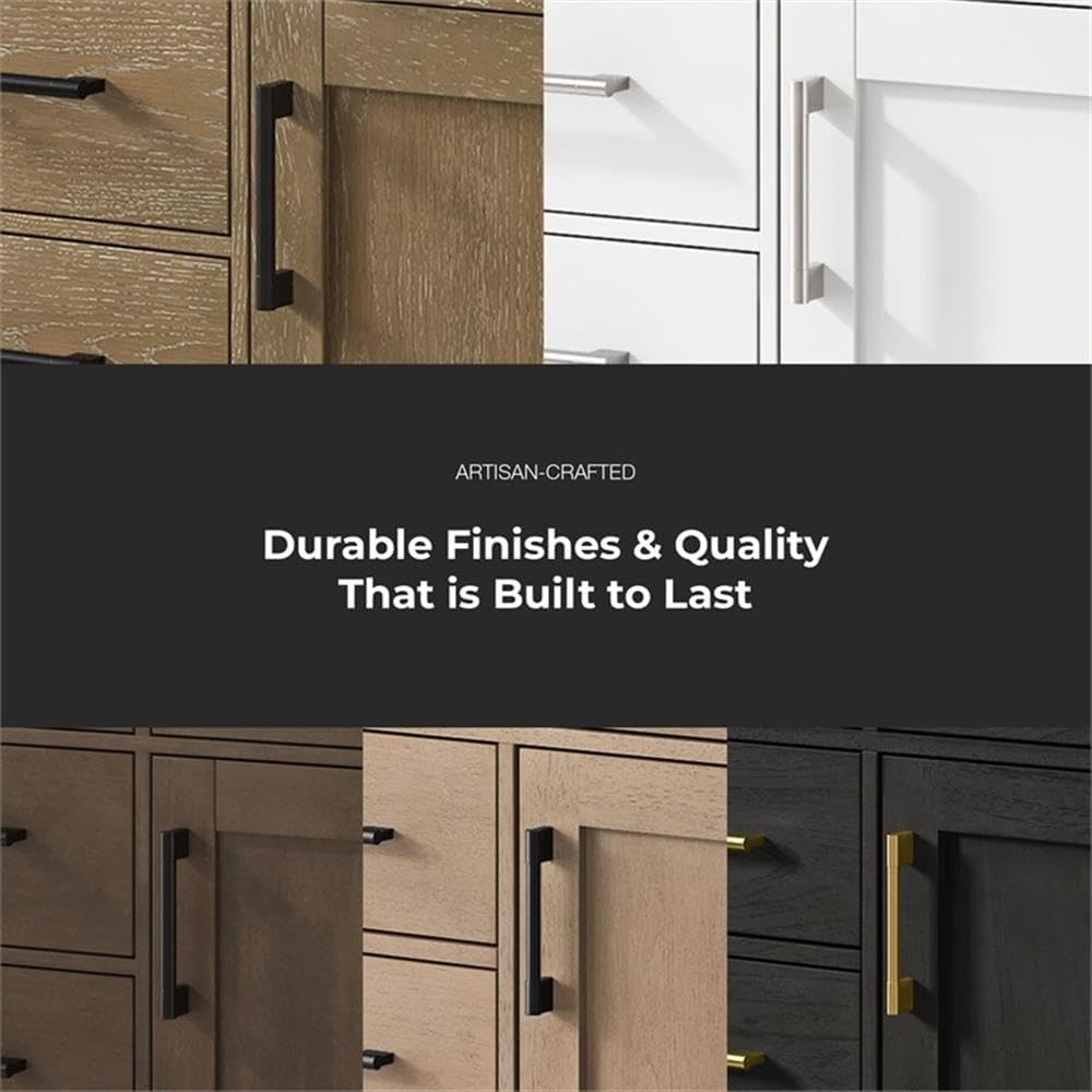 Pemberly Row 48' Freestanding Bathroom Vanity, Matte Black Solid Wood Cabinet, White Countertop with Ceramic Undermount Sink, Soft-Close Drawers, USB Ports, Adjustable Shelf, Ideal for Modern