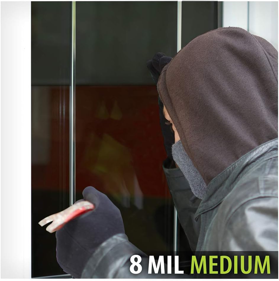 BDF S8MB35 Window Film Security and Sun Control 8 Mil Black 35 (Medium) - 48in X 12ft