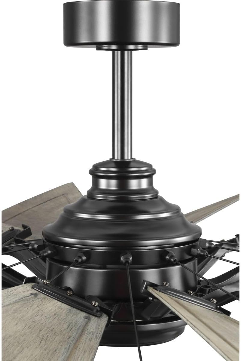 Progress Lighting P250098-31M Springer II - 12 Blade Ceiling Fan In Farmhouse Style-16.26 Inches Tall and 60 Inches Wide, Finish Color: Matte Black