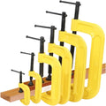 1pcs Woodworking Clamp G-type Heavy Duty Thickened Adjustable Tool Black Quickly Trigger ﻿(Yellow 8inch)