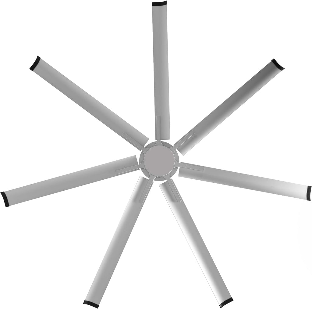 96 Inch Industrial Ceiling Fans without Lights, Large Outdoor Ceiling Fans for Patios Gazebo, Remote Control, Reversible Quiet DC Motor, High CFM Big Commercial Fans for Shop Garage Gym, ETL Listed