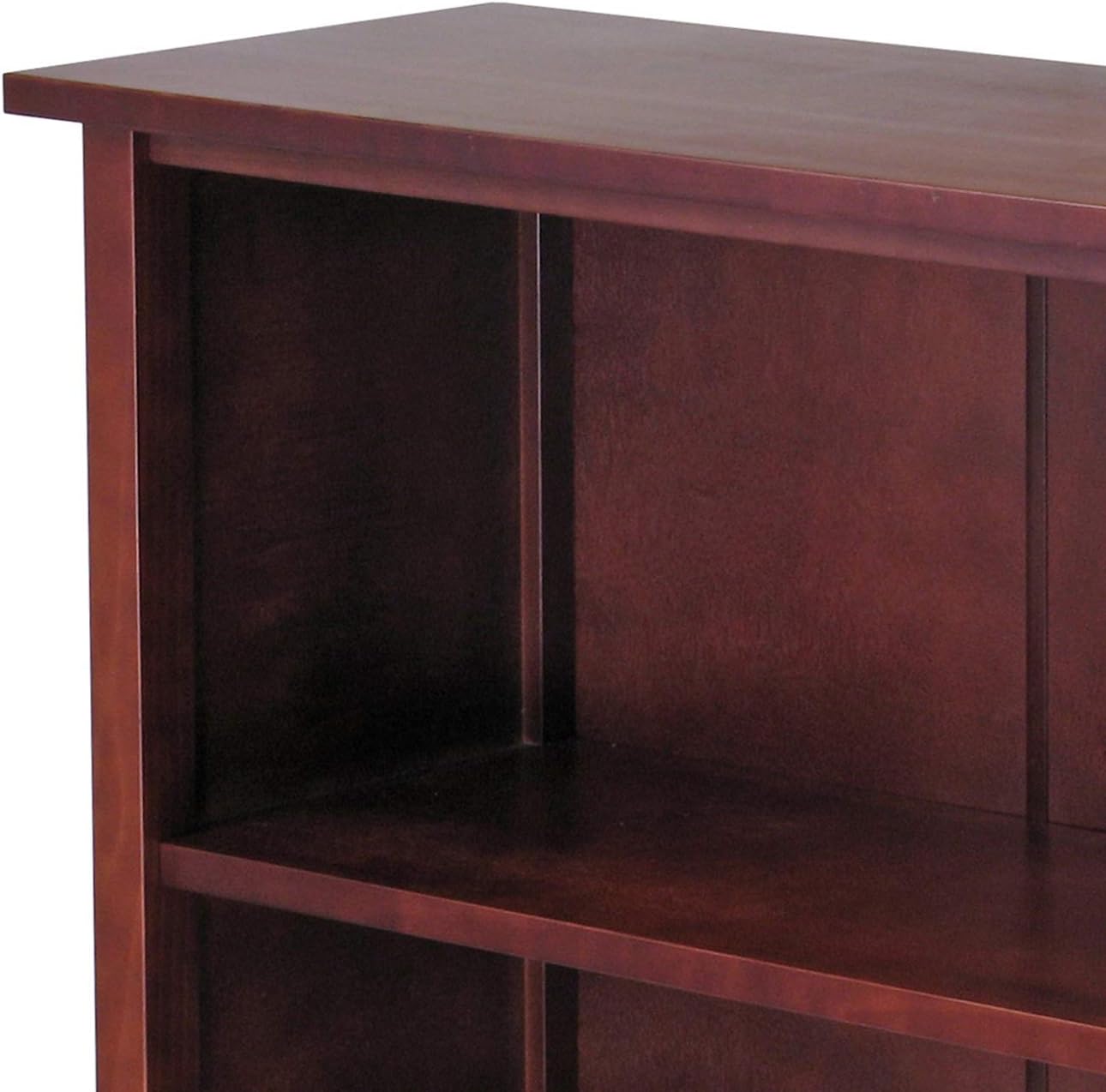 Verona 3- Section M Storage Shelf with 6 Foldable Beige Color Fabric Baskets