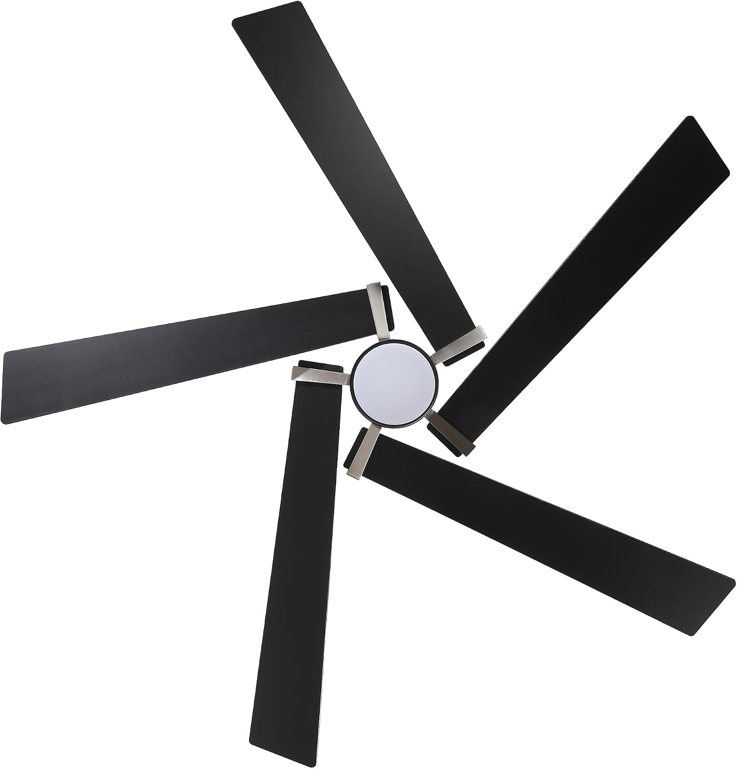 60 Inch Ceiling Fans with Lights and Remote, Modern Black Ceiling Fan with Reversible DC Motor, Dimmable LED, Memory Function & Timer, Quiet Outdoor Ceiling Fans for Patios Living Room Bedroom