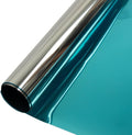HOHOFILM 60' x 33ft Roll Blue Silver Window Film Daytime Privacy One Way Vision Sun Blocking Mirror Heat Reduction Reflection Adhesive for Glass