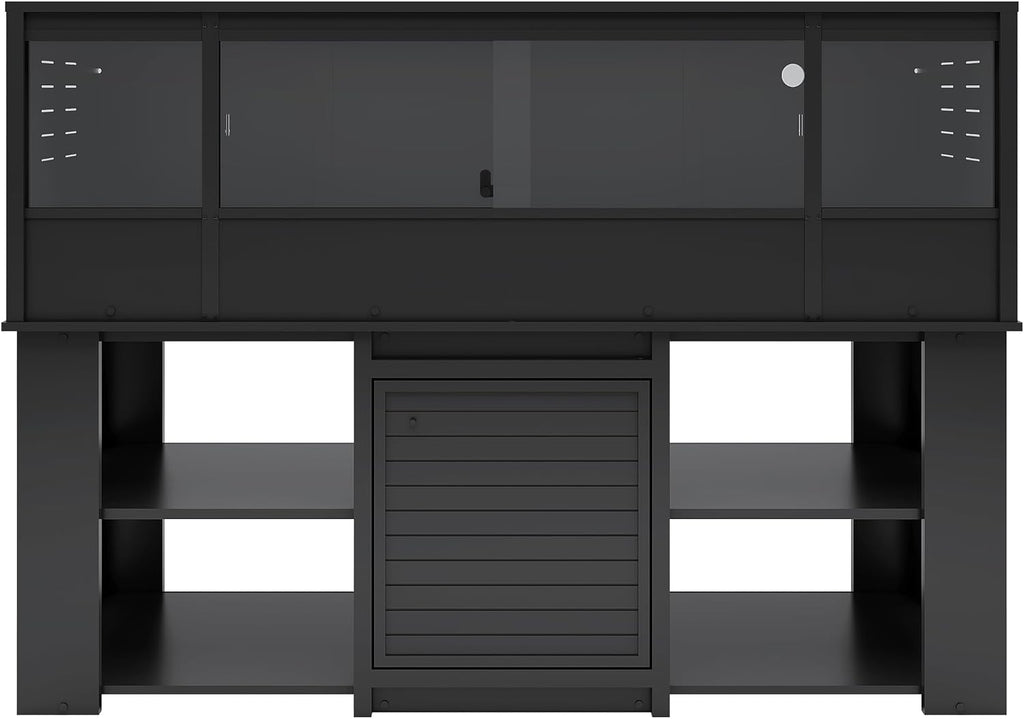 New Age Pet® ECOFLEX® 72' Jumbo Versa Stand, Standard Height Cabinet for Reptile & Small Animal Habitat, Lounge in Black