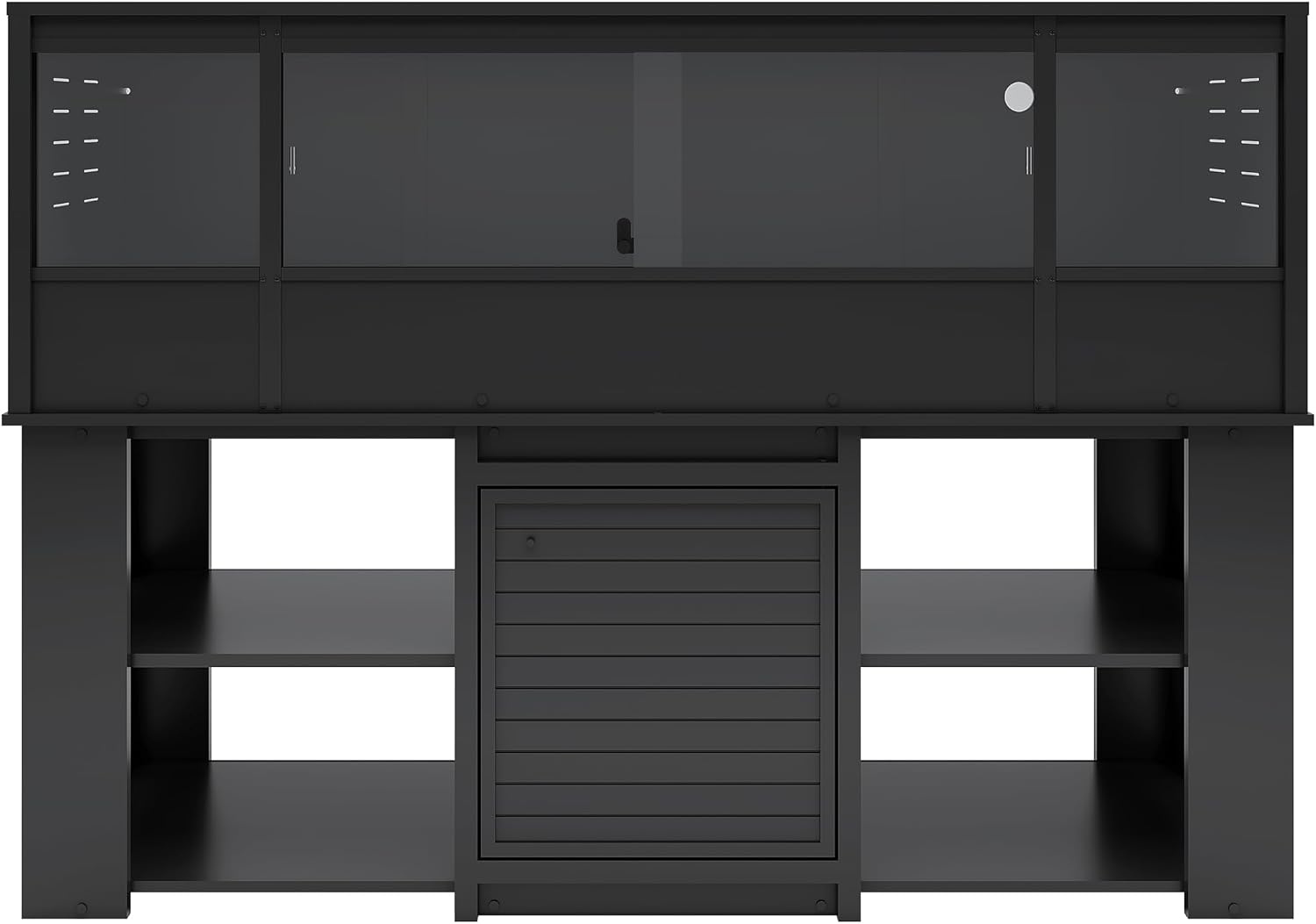 New Age Pet® ECOFLEX® 72' Jumbo Versa Stand, Standard Height Cabinet for Reptile & Small Animal Habitat, Lounge in Black