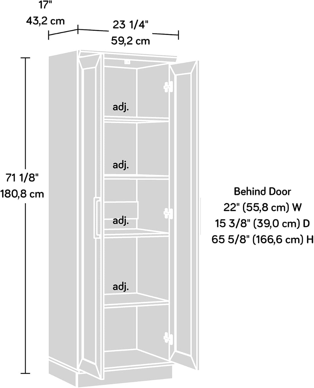 Sauder HomePlus Storage Cabinet/ Pantry cabinets, Dakota Oak finish