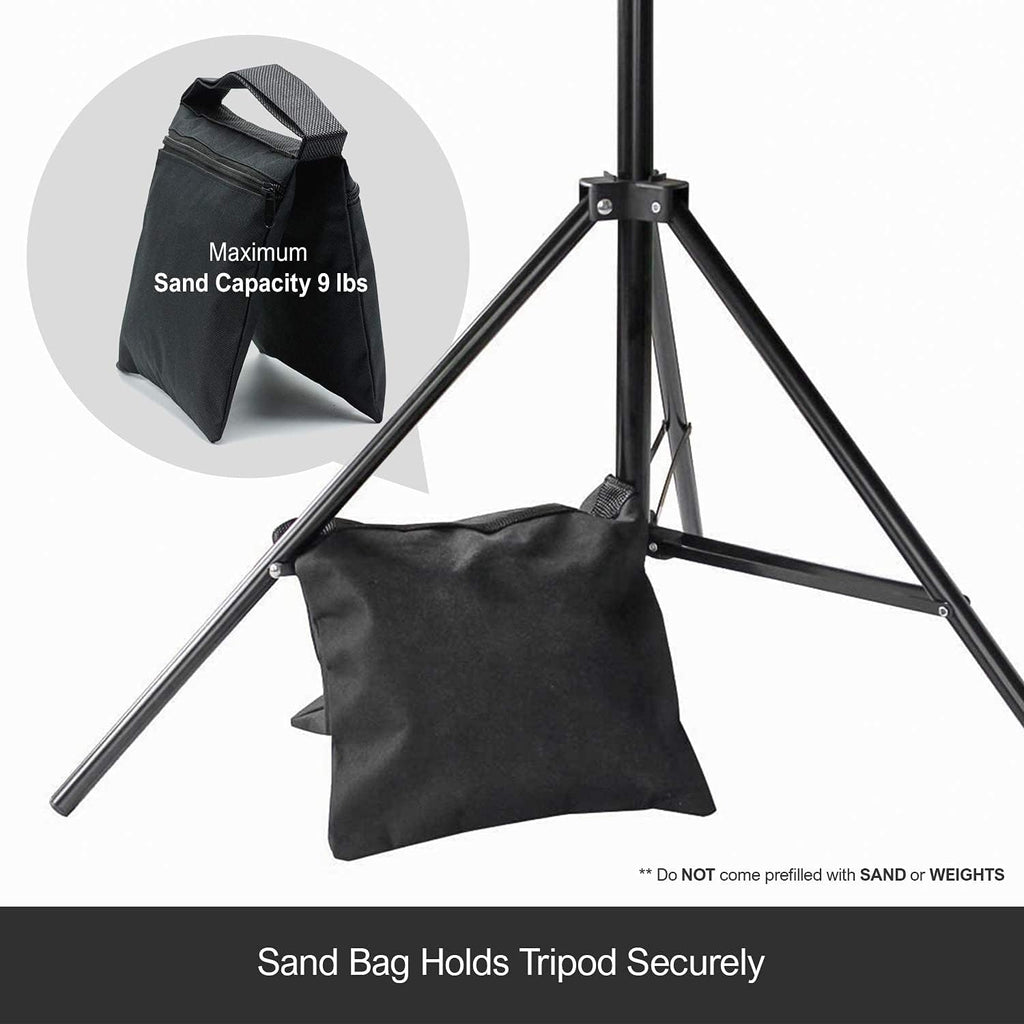 LimoStudio Photo Video Studio 10 ft. Width Adjustable Background Stand Backdrop Support Structure System Kit with Photo Clamp and Sand Bag, Photography Studio, AGG2348V2