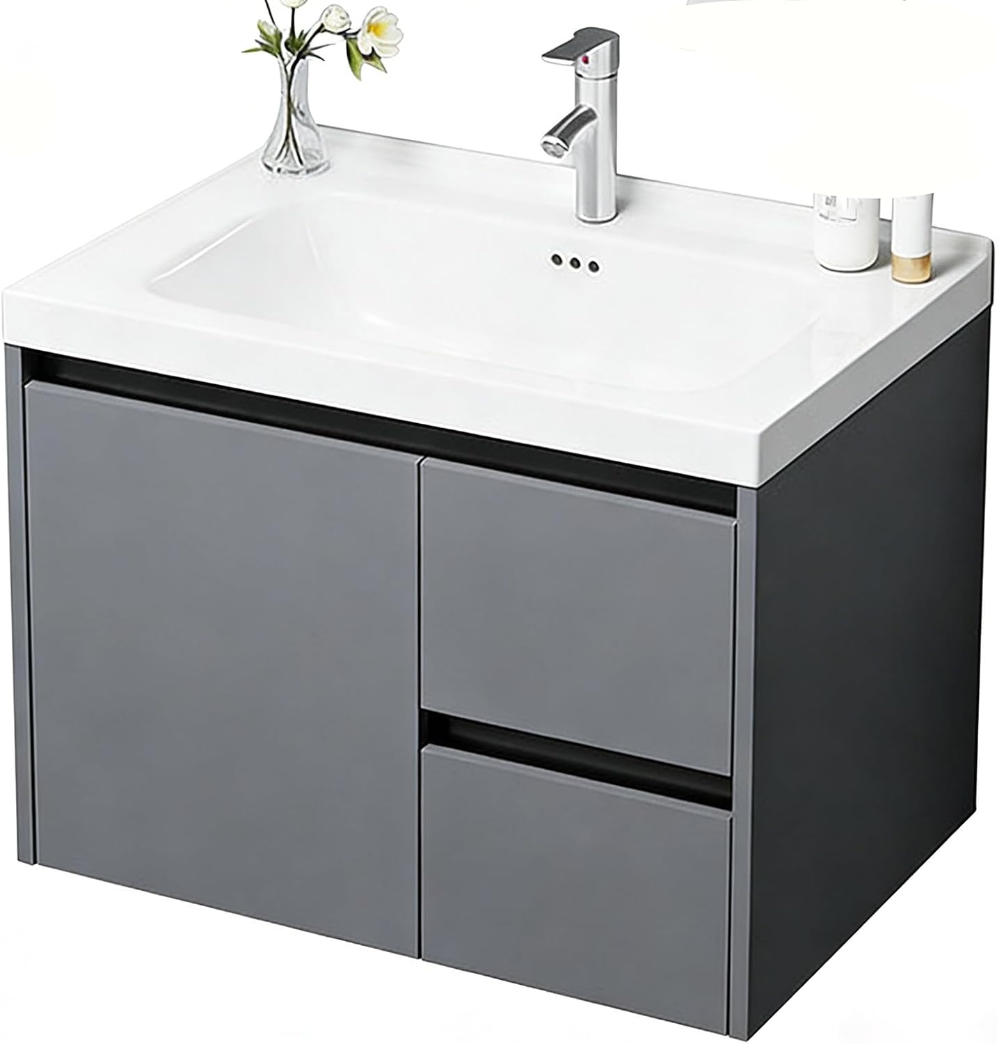 Corner Bathroom Vanity with Sink Set，Modern Bathroom Vanity Cabinet ，Floor Standing Bathroom Vanity， for Bathroom Guest Baths、Master Suites(23in)