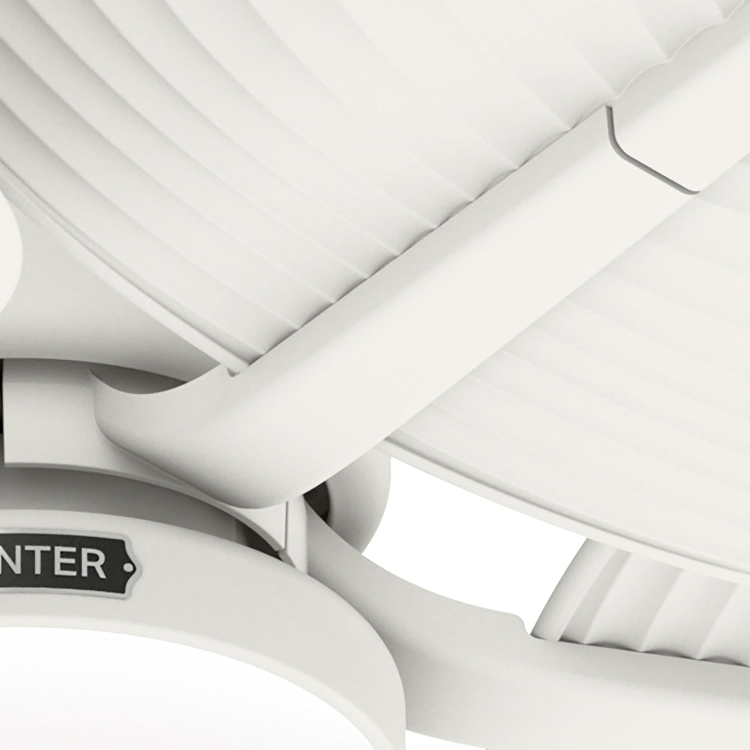 Hunter - Tropic View Indoor/Outdoor Ceiling Fan With Light, Wall Control, 52-inch Coastal-style, 6-speed DC Motor, for porches, patios, sunrooms, bathrooms (Matte White)