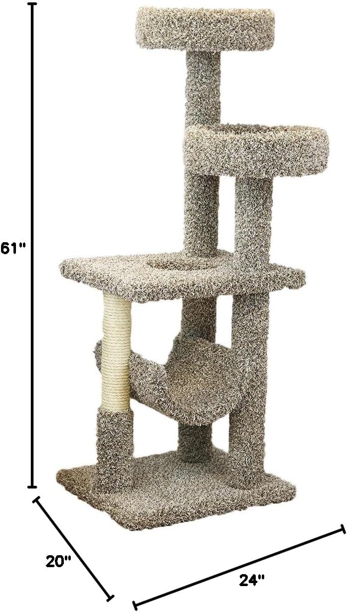 New Cat Condos 140009-Neutral Large Cat Play Gym Cat Tree
