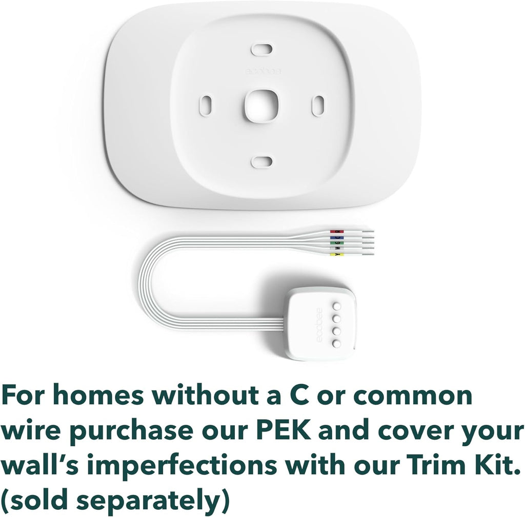 ecobee Smart Thermostat Essential - Energy Star Certified programmable Wi-Fi Thermostat - Works with Siri, Alexa, and Google Assistant