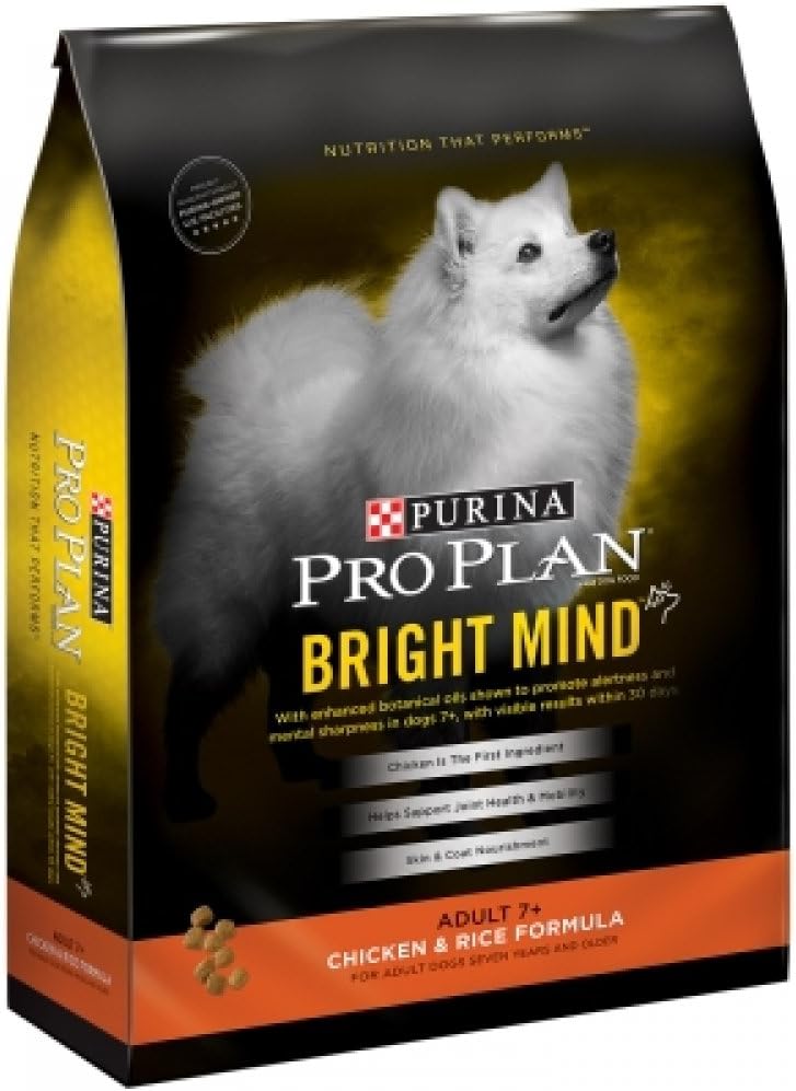 Purina Pro Plan Dry Bright Mind Adult 7 Plus Chicken And Rice, 5 Pounds (Pack Of 5)