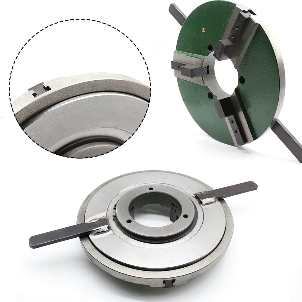 Welding Table Chuck, 3 Jaw Self-centering Welding Positioner Lathe Table Chuck 12-Inch Chuck Reversible Jaws(300MM) Woodworking Metalworking Clamp Chuck with 4 Inch/100mm Center Hole