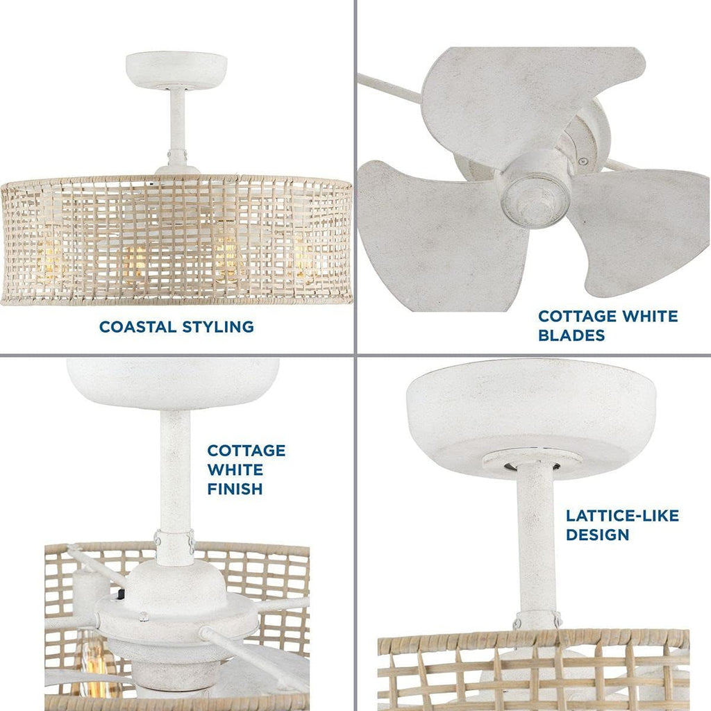 Progress Lighting P250068-151-WB LED Ceiling Fan from Belva Collection 25.25 inches
