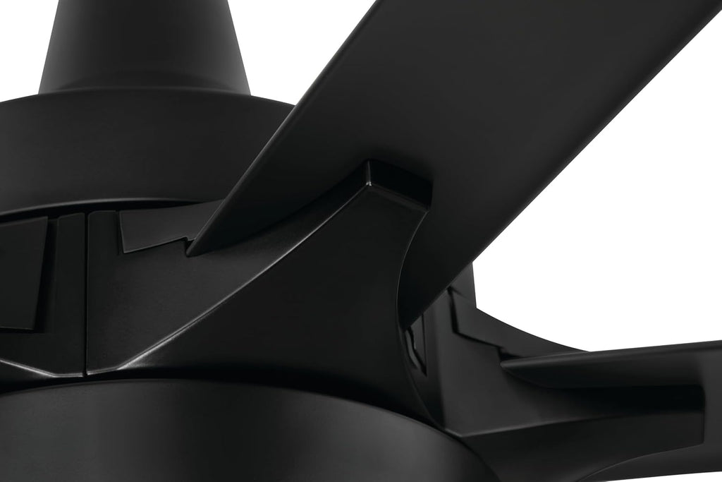 Craftmade Prost 144 in. Flat Black Finish Downrod Only (Flat Ceiling only) Indoor/Outdoor Wi-Fi enabled Smart Ceiling Fan with Optional Integrated LED Light Kit and Remote/Wall Control Included