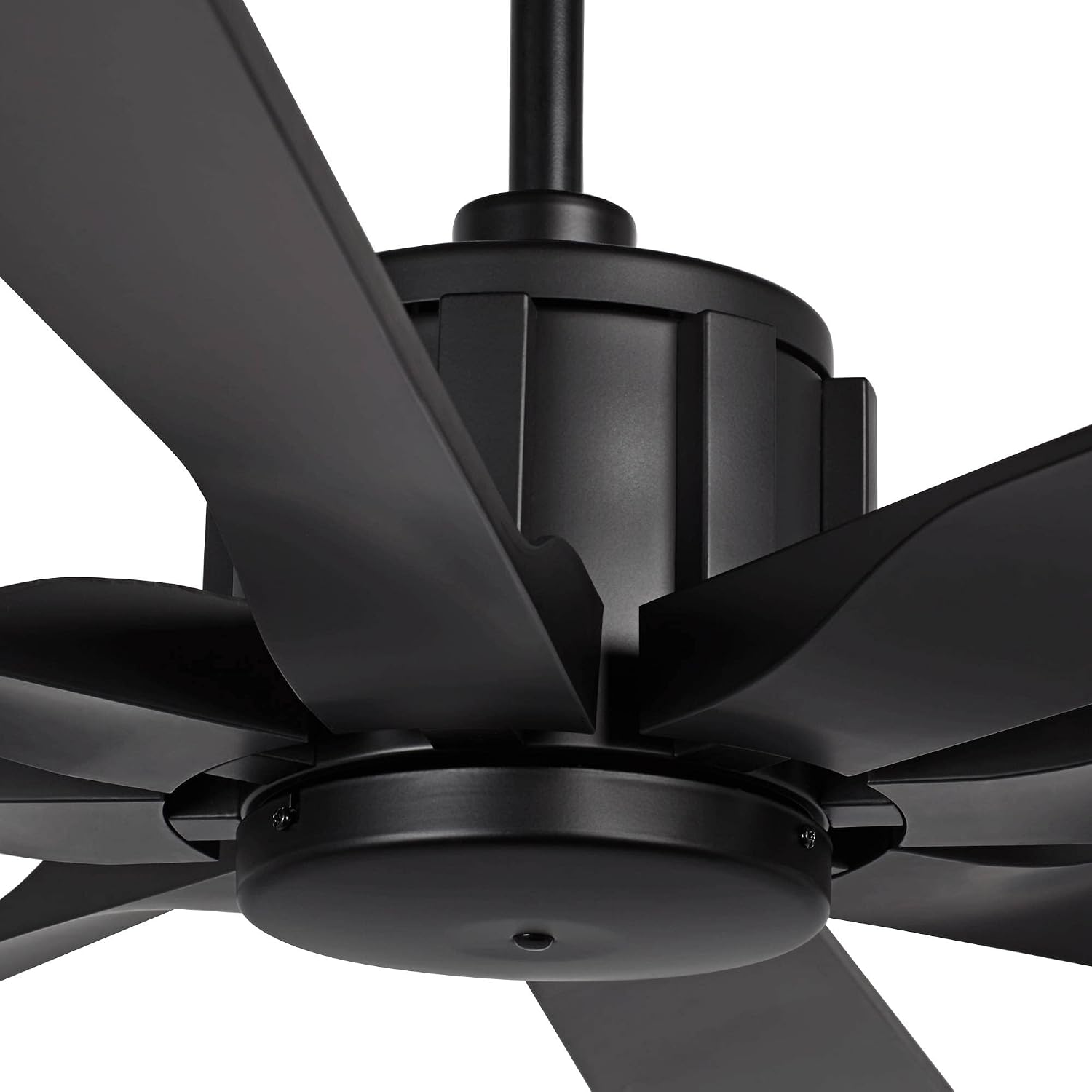 Possini Euro Design 60' Defender Modern Indoor Outdoor Ceiling Fan with Remote Control Matte Black Damp Rated for Patio Exterior House Home Porch Gazebo Garage Barn