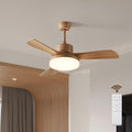 42 Inch Ceiling Fans with Lights, 3 Blades Modern Ceiling Fan with Remote Control, Solid Wood Fan with Light for Patios, Outdoor, Living Room, Dining Room, Bedroom