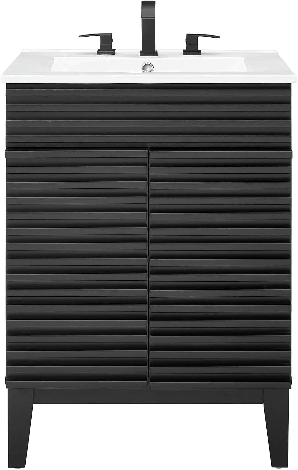 Sink Vanity Cabinet, Wood, Black White, Modern Contemporary, Hotel Bedroom Bathroom Master Suite