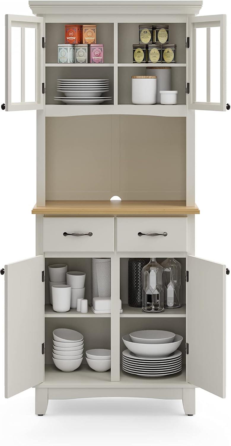 homestyles Buffet Of Buffets Off-White Buffet with Hutch
