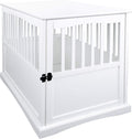 Casual Home Wooden Pet Crate, End Table, Large, New White