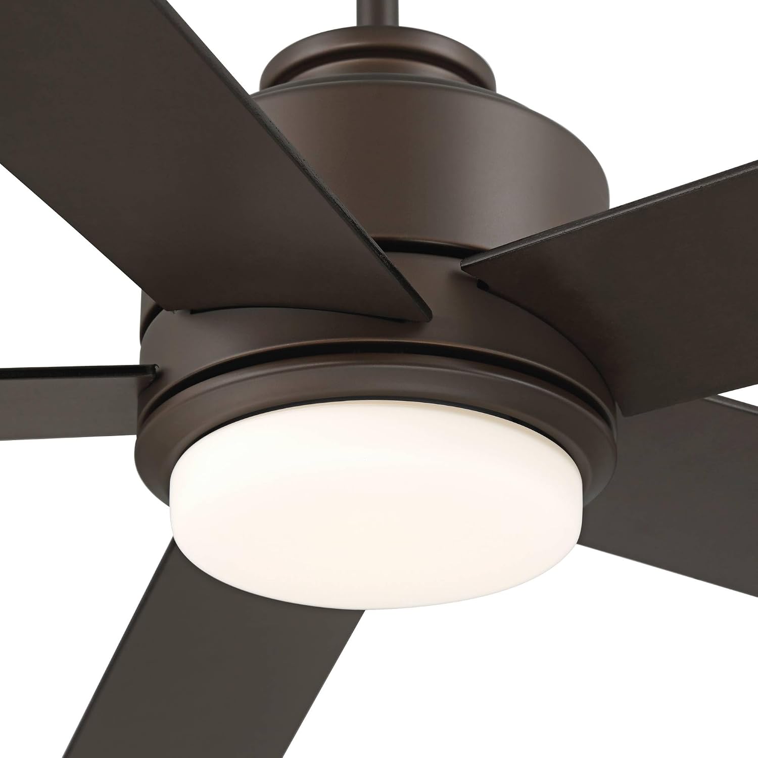 Casa Vieja 52' Grand Palm Modern Indoor Outdoor Ceiling Fan 5 Blade LED Light Remote Control Oil Rubbed Bronze Finish Brown Wood Blades Bedroom Patio Living Room Kitchen Damp Rated Decorative