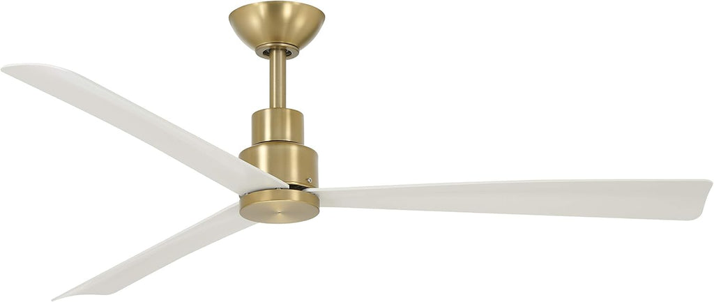 Minka Aire F786-SBR/WHF Simple - 44 Inch Ceiling Fan in Soft Brass with Flat White Blades
