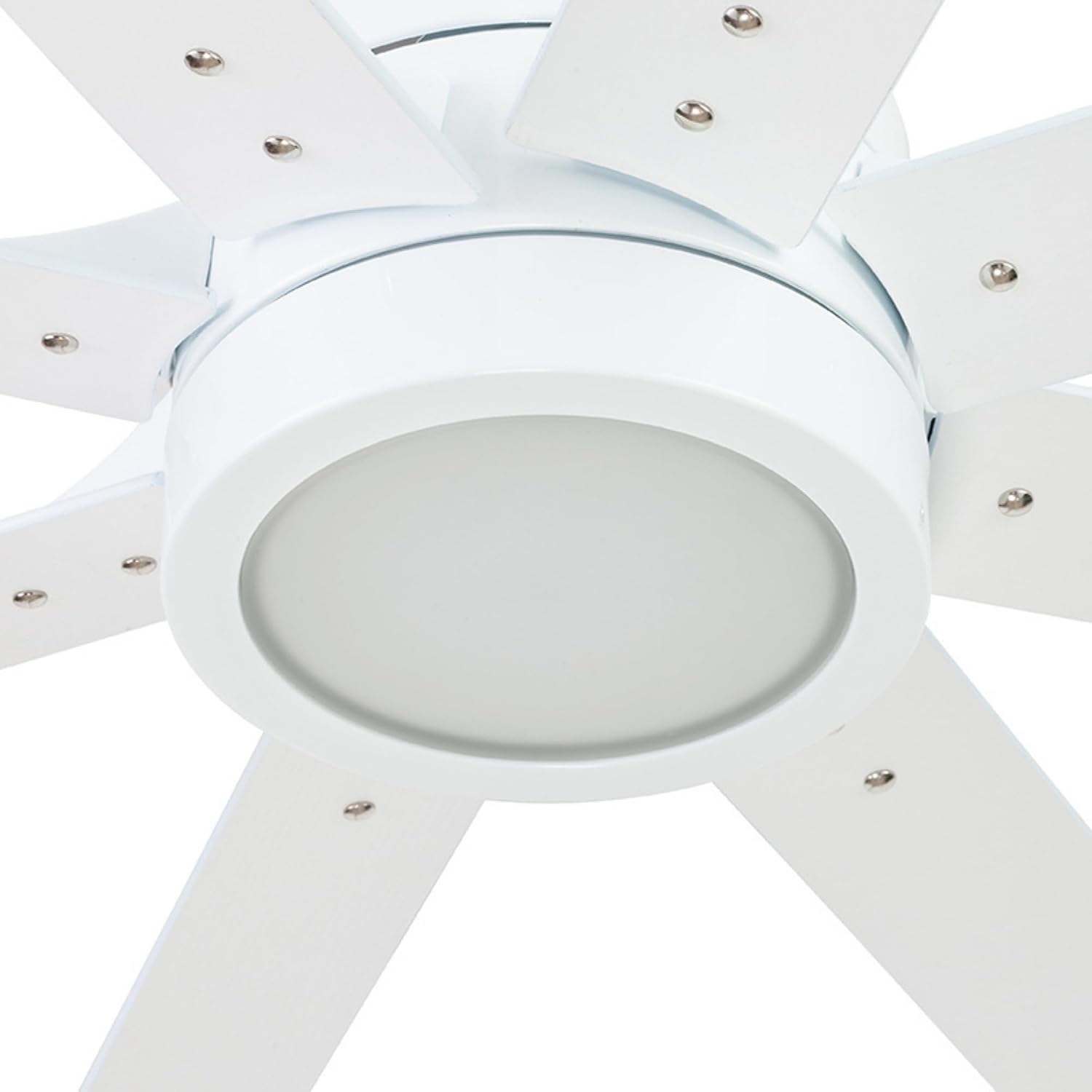 Honeywell Ceiling Fans Xerxes Modern 62 Inch Ceiling Fan with Light, Remote Control Fan, LED Indoor Fan with 8 Blades, White and Gray Wash Blade Finish Options, White (51628-01)