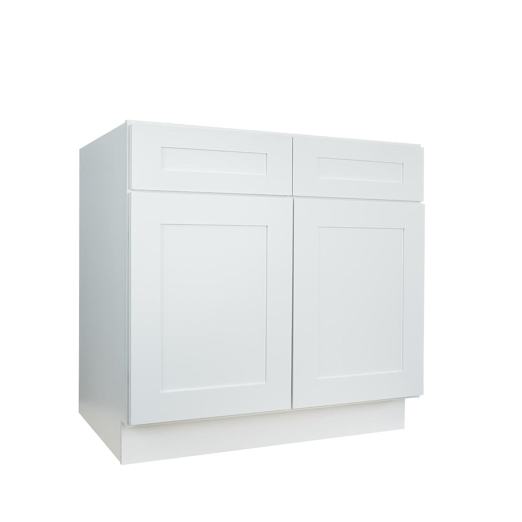 Hollywood Fabiani Design Sink Base Kitchen Cabinet 30 in. W x 24 in. D x 34.5 in. H in Shaker White Ready to Assemble
