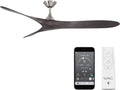 WAC F-089-BN/EB Malibu 70' Outdoor Ceiling Fan with Remote, Brushed Nickel Ebony