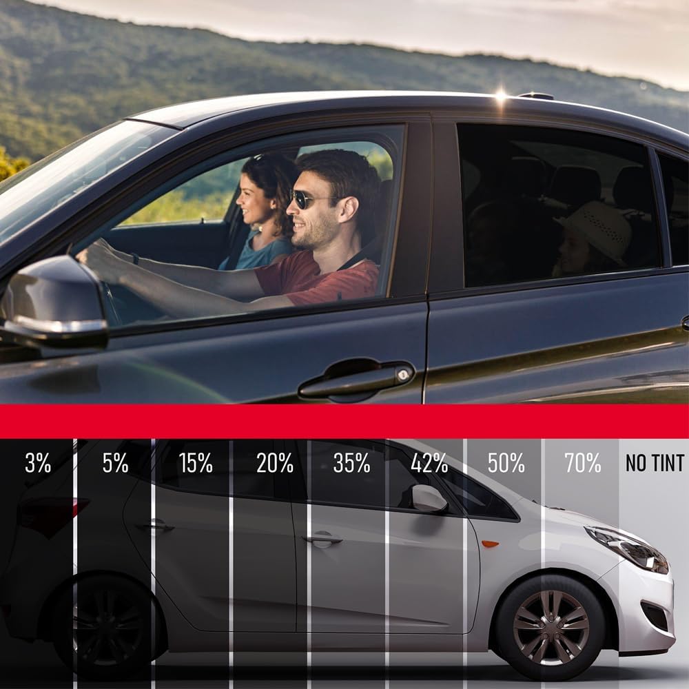 United Professional 1Ply Window Tint Film - 20'x100', 20% VLT, 3 Rolls, Upgraded Dyed PET Film, 1 mil Thickness, 99% UV Block, Deep Shade Privacy Window Tint for Car, Truck, Home– Heat & Glare Control