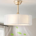 20' Caged Fandelier Ceiling Fans with Lights, Gold Boho Chandelier Ceiling Fan with Light Remote Control with 6 Speeds for Bedroom, Living Room, Nursery