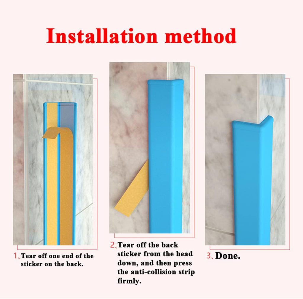 Furniture Edge and Corner Guards Self-Adhesive Arbitrary Tailoring Baby Proofing for Table - Easy to Install,Blue-8m