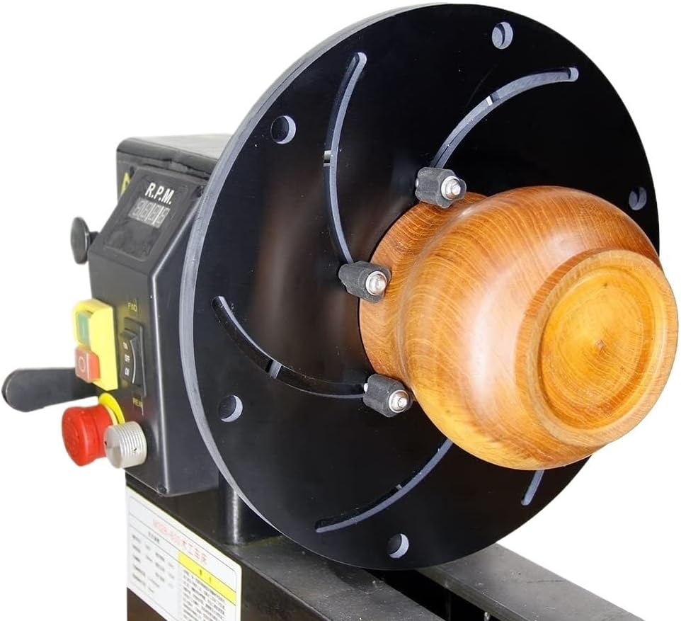 12-Inch Wood Lathe Chuck, Self-Centering with 1-Inch - 8TPI Thread Lathe Chuck KWEIOTO